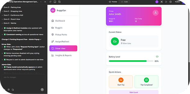 Driver Dashboard Iteration 1